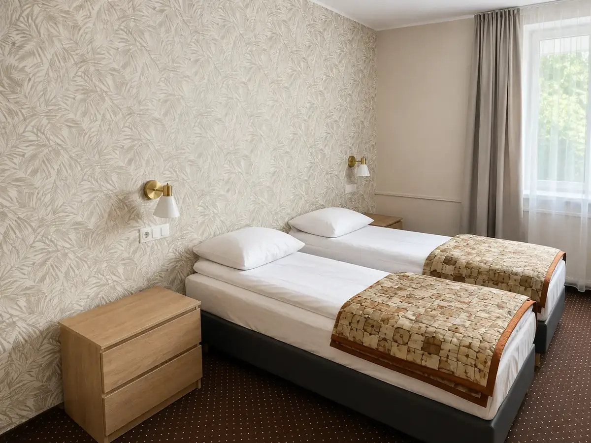 Pokój dwuosobowy w Hotelu Gracja z elastycznym układem łóżek